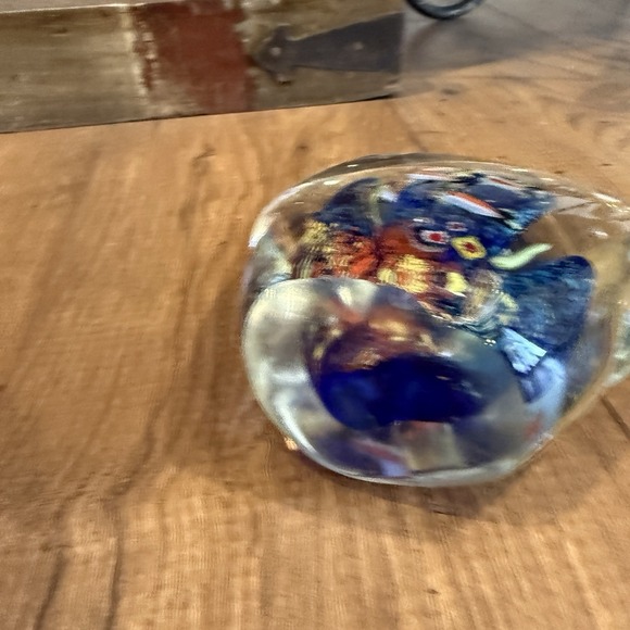 Art Glass‎ Fish Aquarium Paperweight Clamshell Double Sided 6" Tall - Picture 7 of 8